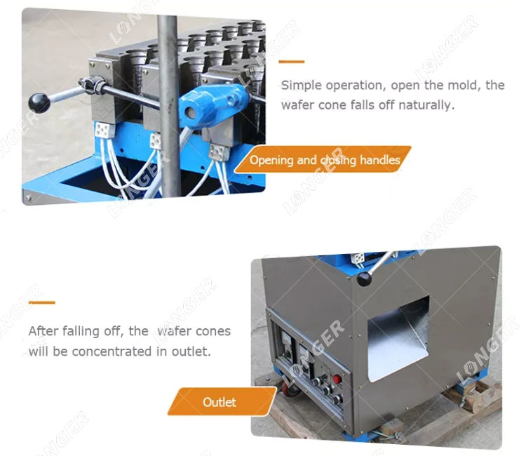 Large Capacity Wafer-Style Cone Making Machine Electric Ice Cream Cone Maker