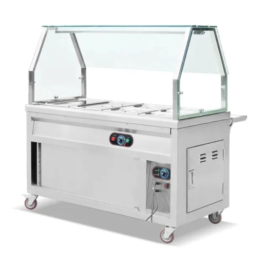 Aquecedor de Alimentos Buffet Bain Marie com Panelas de Aço Inoxidável